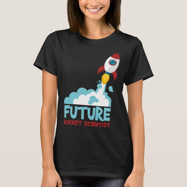 Camiseta Future Scientist Science Rocket Ship Kids  Astrona (Anverso)