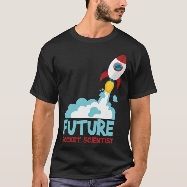 Camiseta Future Scientist Science Rocket Ship Kids  Astrona (Anverso)