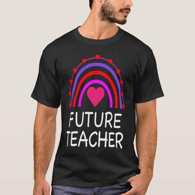Camiseta Future Teacher Rainbow Cute Teaching (Anverso)