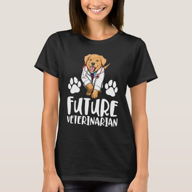 Camiseta Future Veterinarian Labrador  Women Love Doggy Doc (Anverso)