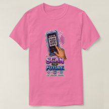 Camiseta futurista ciberpunk "Escanea el Futuro"