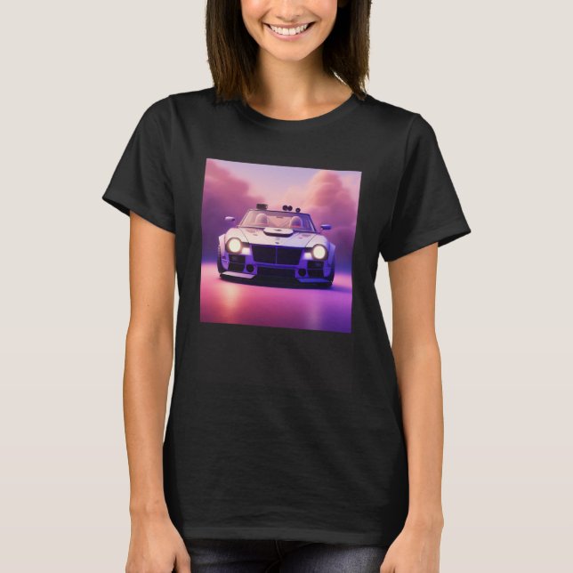 Camiseta Futurista Classic Sports Car Cyberpunk Guay Race (Anverso)