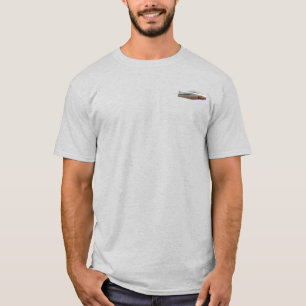 Camiseta futurista con auto volador