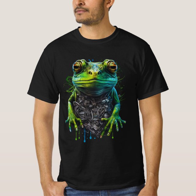 Camiseta futurista de Guay Frog - Un salto al Futu (Anverso)