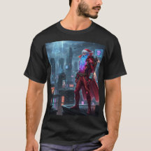 Camiseta Futurista de Santa Claus Año Nuevo 2026