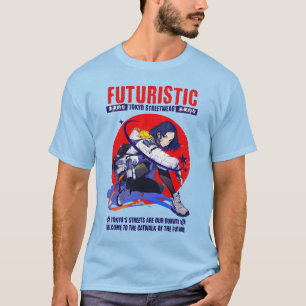 Camiseta Futurista   Diseño animado   Casual T-Shirt