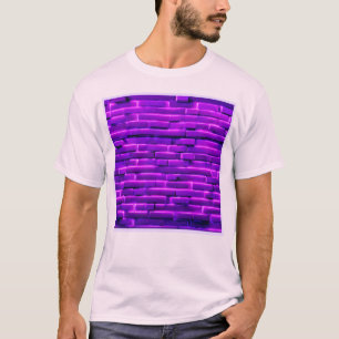 Camiseta Futurista diseño de pared de ladrillo neón