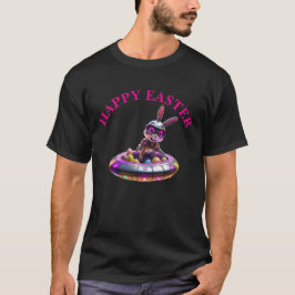 Camiseta Futurista espacio conejito en Pascua huevos de pla
