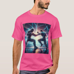 Camiseta Futurista lucha contra la Mma al estilo del ciberp