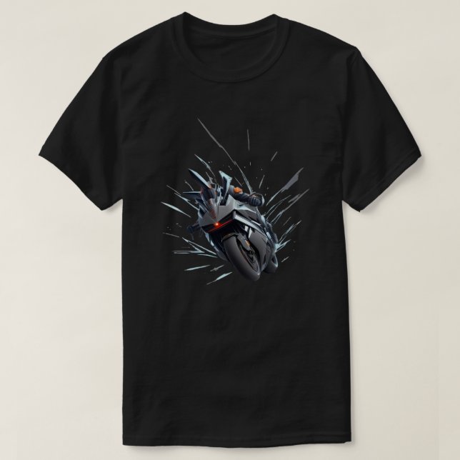 Camiseta Futurista para motociclista (Diseño del anverso)