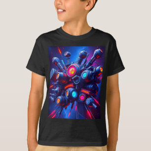 Camiseta Futurista para niños con orquesta tecnoló