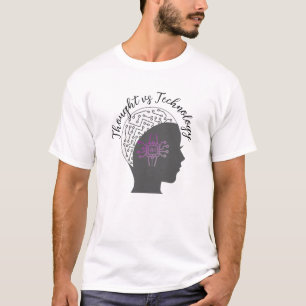Camiseta Futurista "Pensamiento vs Tecnología"