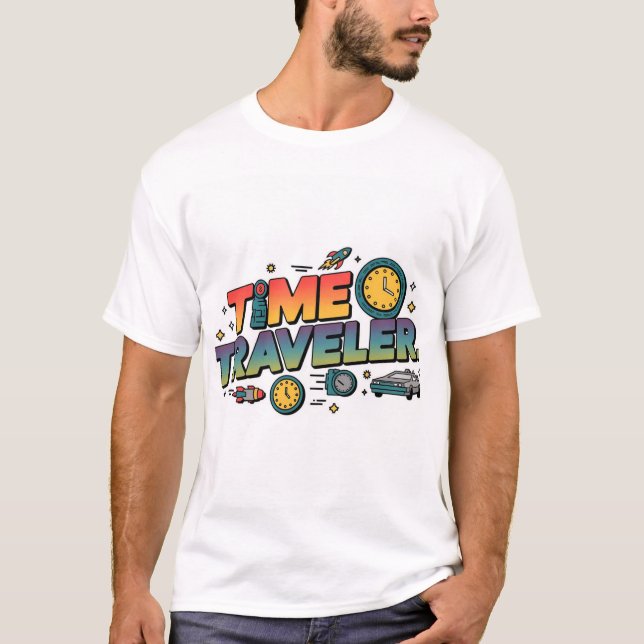 Camiseta Futurista Retro - Multicolo (Anverso)