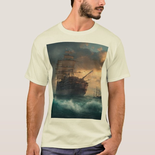 Camiseta Futuristas Ocean Titans: La evolución de la nave (Anverso)