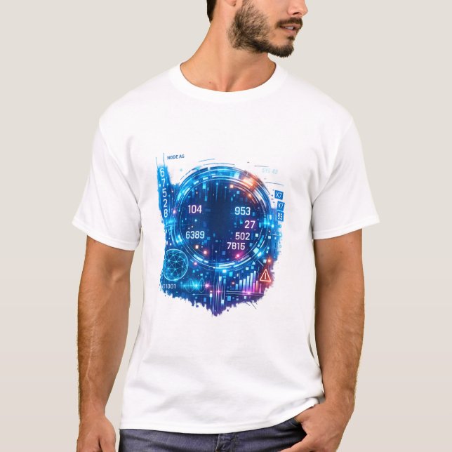 Camiseta Futuristic Astronaut Tech T‑Shirt for Men (Anverso)