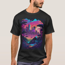 Camiseta Futuristic City in a Twilight Setting  