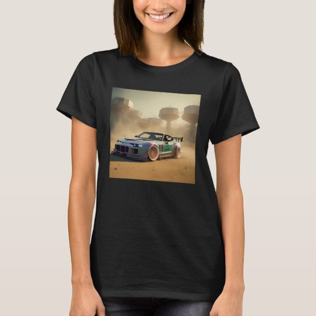 Camiseta Futuristic Classic Sports Car Race Racing Alien Pl (Anverso)
