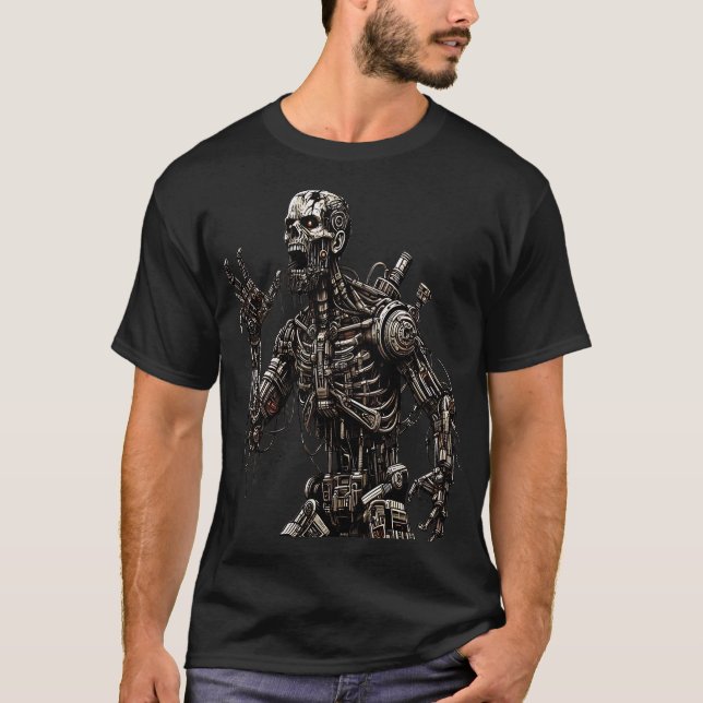 Camiseta Futuristic Cyborg in Detail (Anverso)