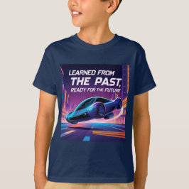 Camiseta Futuristic Flying Car with Inspirational Quote 