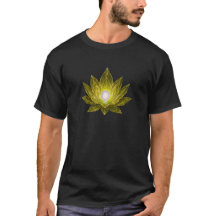 Futuristic Golden Crystal Lotus • Sci-Fi Energy