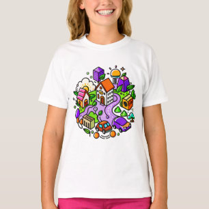 Camiseta Futuristic Ride: Psychedelic Car Journey