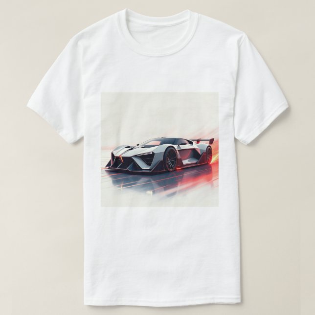 Camiseta Futuristic Sports Car – Sleek AI-Generated Design  (Diseño del anverso)