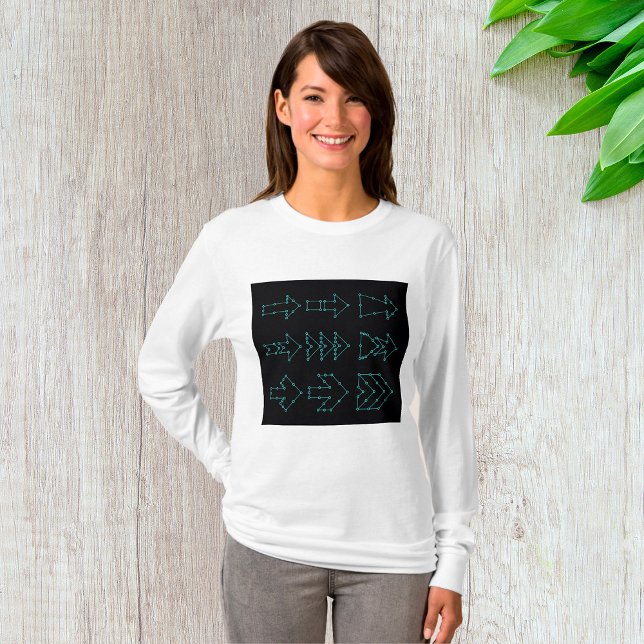 Camiseta Futuristic Tech Arrow Circuit Design (Subido por el creador)
