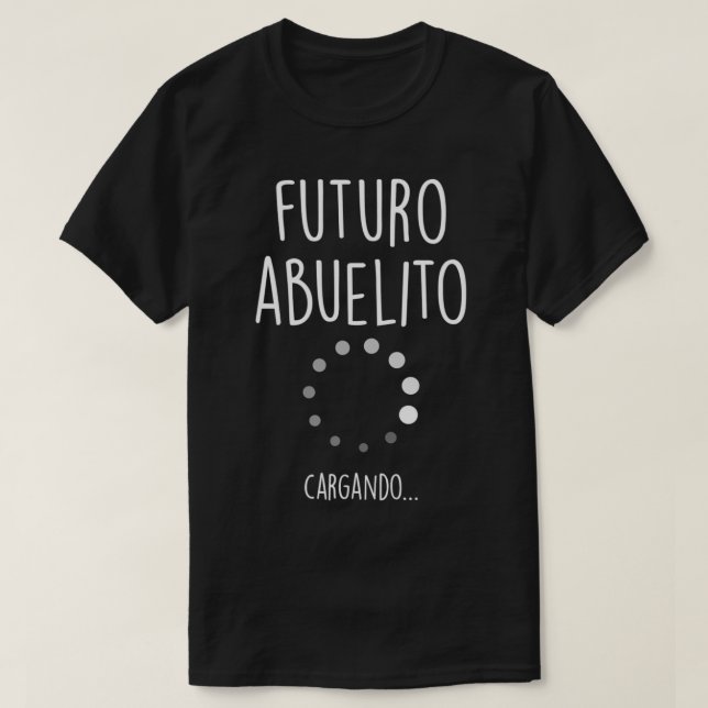 Camiseta Futuro Abuelito Invitación española de embarazo Gr (Diseño del anverso)