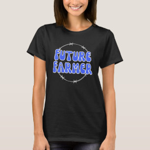 Camiseta Futuro agricultor Niños cultivando gallinas de vac