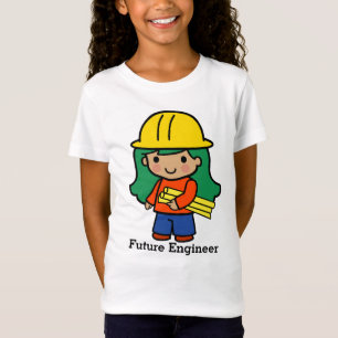 Camiseta Futuro arquitecto/ingeniero Chica en Gorra duro