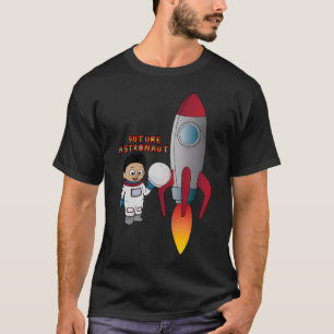 Camiseta 'Futuro Astronauta' Con Cohetes (Afro)