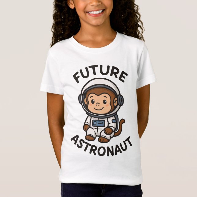 Camiseta Futuro astronauta - Mono espacial lindo (Anverso)