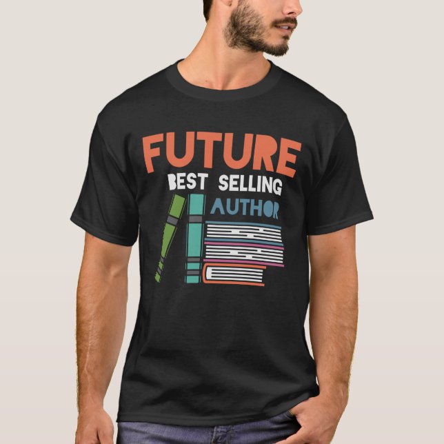 Camiseta Futuro autor ingenioso fan de biblioteca (Anverso)