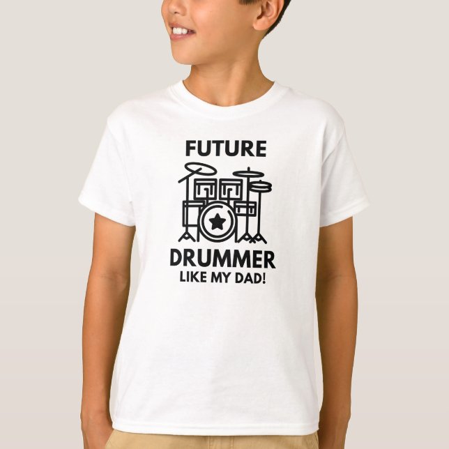 Camiseta Futuro baterista como mi papá (Anverso)