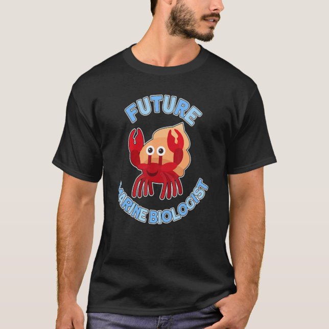 Camiseta Futuro biólogo marino de la vida marina Hermit Cra (Anverso)