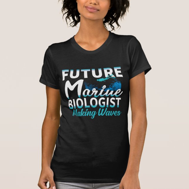 Camiseta Futuro biólogo marino haciendo olas (Anverso)