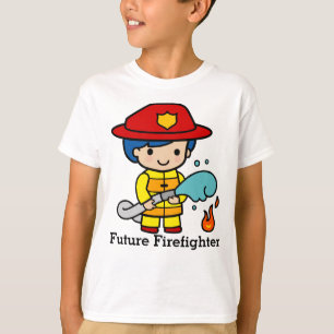 Camiseta Futuro bombero lanzando fuego