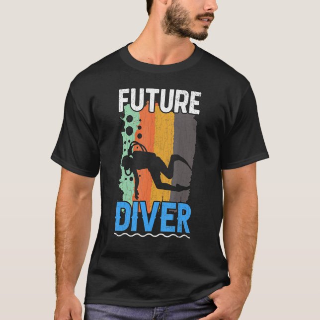 Camiseta Futuro buceo Scuba Buceadores Gráfico de buceo (Anverso)