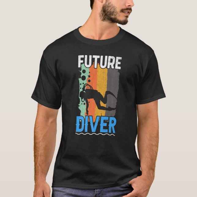 Camiseta Futuro buceo Scuba Buceadores Gráfico de buceo (Anverso)