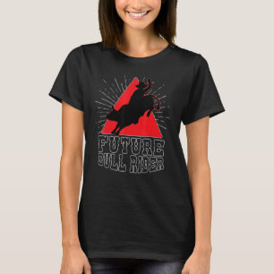 Camiseta Futuro Bull Rider Bull Montando Cowboy Rodeo Sport
