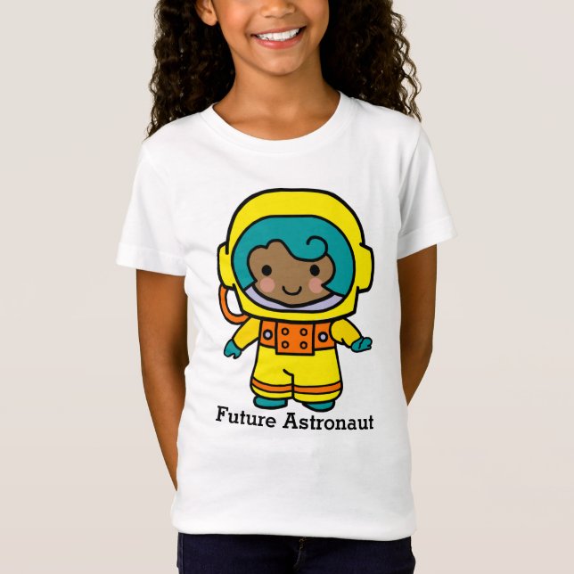 Camiseta Futuro Chica astronauta en el espacio (Anverso)