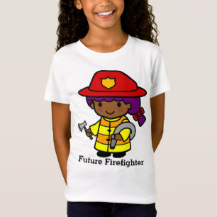 Camiseta Futuro Chica de bomberos con hacha y manguera