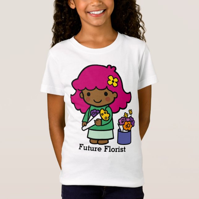 Camiseta Futuro Chica florista con flores (Anverso)