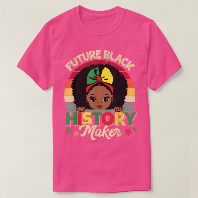 Camiseta Futuro creador de historia negra Junetdecimo Chica (Diseño del anverso)
