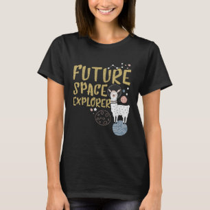 Camiseta Futuro Explorador de espacio Llama Astronauta Dive