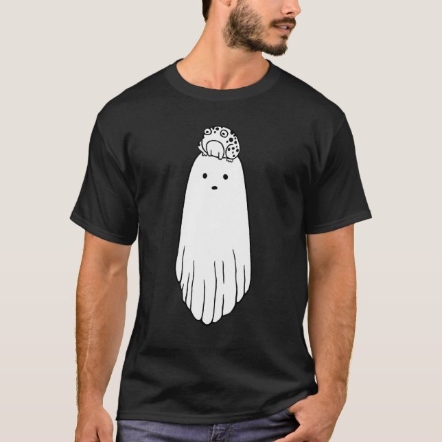 Camiseta Futuro Fantasma Feliz Halloween Costumbres Hombres (Anverso)