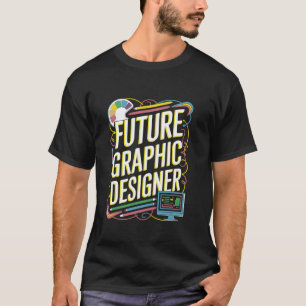 Camiseta Futuro graduado en diseño gráfico Escuela infantil