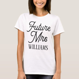 Camiseta Futuro guión de la Sra. Black con apellido persona