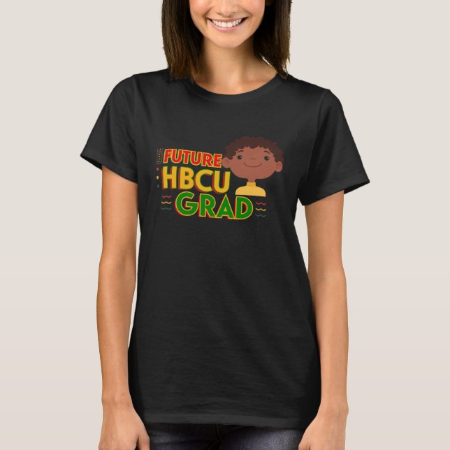 Camiseta Futuro HBCU Grad Cute Boy afroamericano negro H (Anverso)