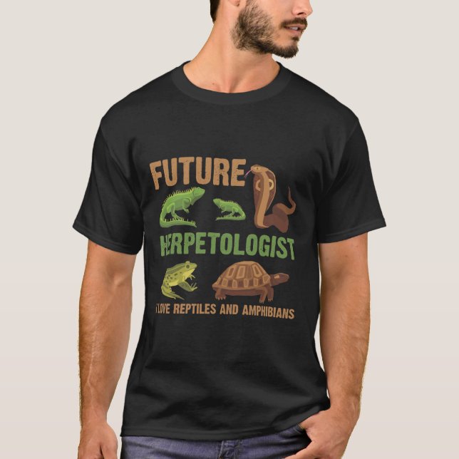 Camiseta Futuro Herpetólogo Reptile Anfibios Hincha (Anverso)